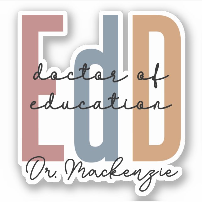 Pegatina Médico De Educación Personalizada (Anverso)