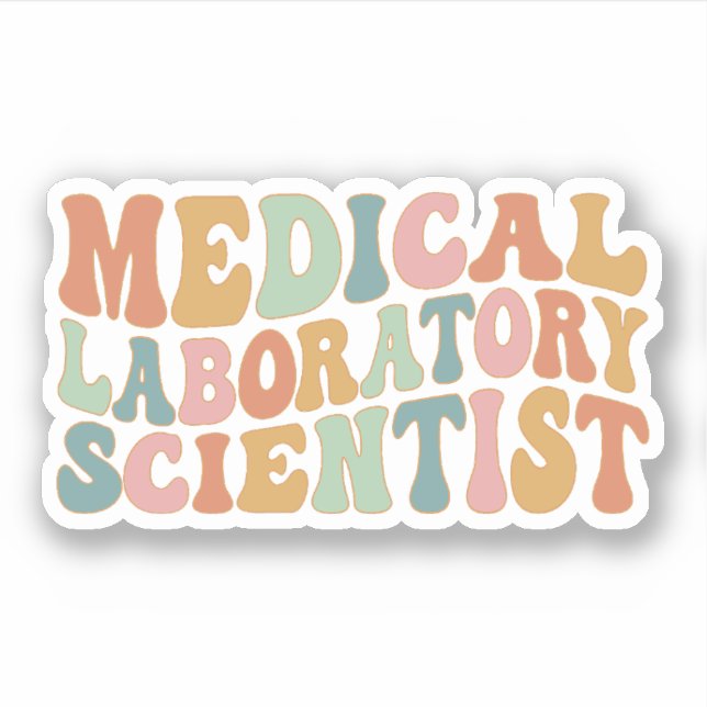 Pegatina Médico Laboratorio Científico MLS (Anverso)