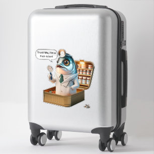 Pegatina Médico Sardina Quirky Punzante Dibujo Animado