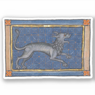 Pegatina Medieval Bestiary Hyena c. 1270