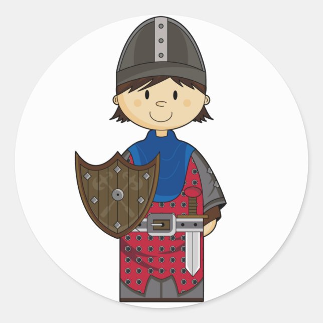 Pegatina Medieval Crusader Knight (Anverso)