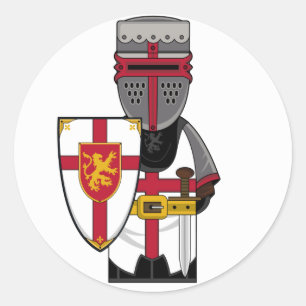 Pegatina Medieval Crusader Knight