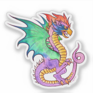 Pegatina Medieval de Basilisk Magenta