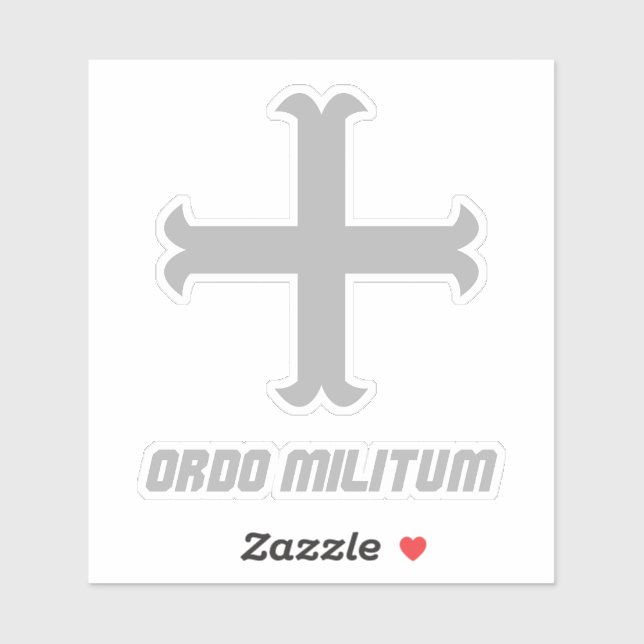 Pegatina Medieval Knight Cross Emblem (Hoja)