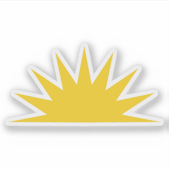 Pegatina Medio sol en la bandera de Antigua y Barbuda (Anverso)