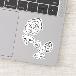 Pegatina Medusa 1MMHeads libro de horror de doble cabezal 2