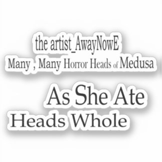 Pegatina Medusa awaynowe Horror 2MMHead Bphrases Diecut 25