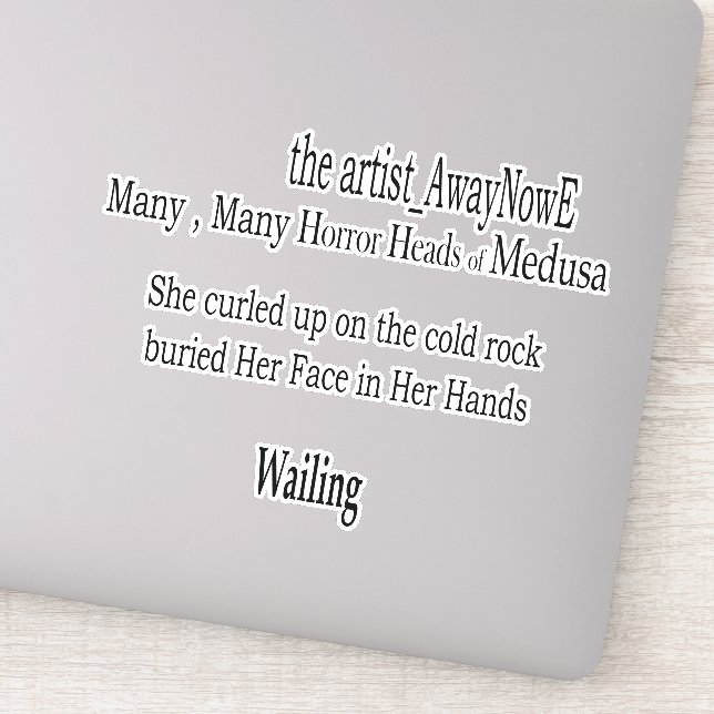 Pegatina Medusa awaynowe Horror 3MMHead Bphrases Diecut 25 (Detalle)