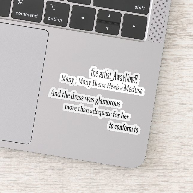 Pegatina Medusa awaynowe Horror 4MMHead Bphrases Diecut 25 (Detalle)