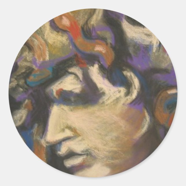 Pegatina Medusa moderno (Anverso)