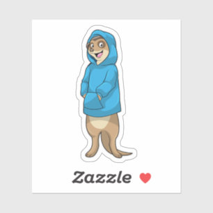 Pegatina Meerkat with Hoodie