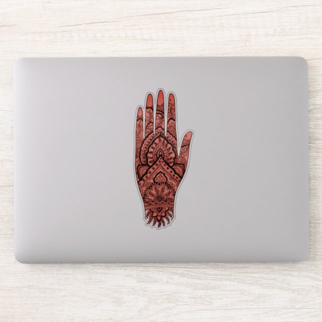 Pegatina Mehndi Hand Tattoo Art (Ordenador)
