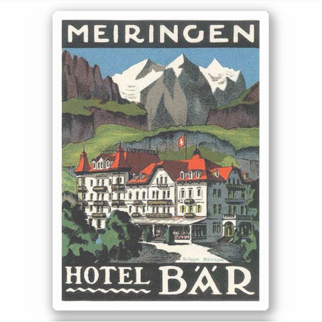 Pegatina Meiringen Hotel Bar (Anverso)
