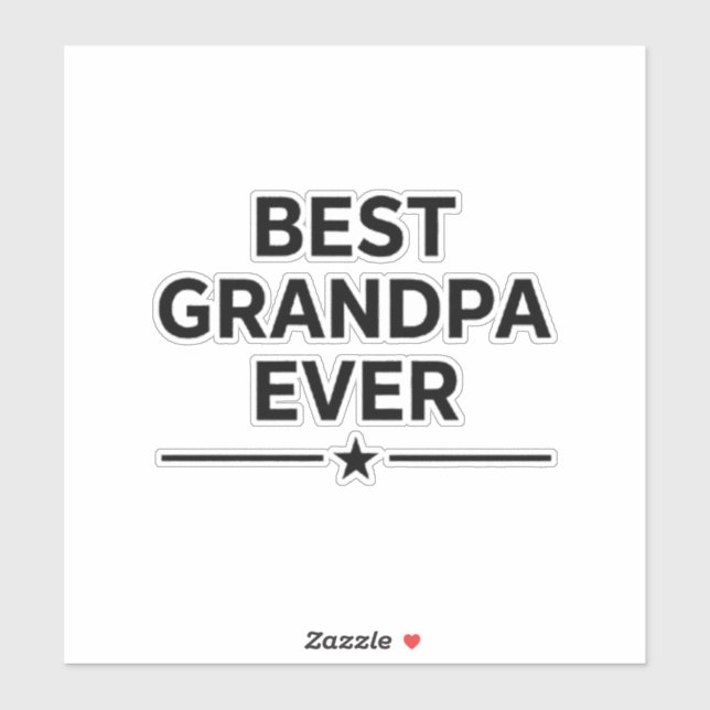 Pegatina Mejor abuelo de todos  (Hoja)