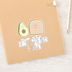 Pegatina Mejor Amigos Graciosos 4 Tostadas Avo Aguacate