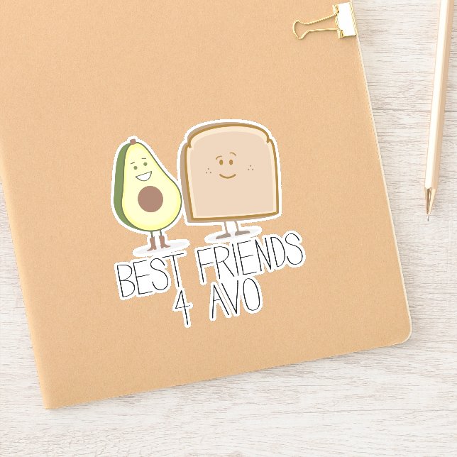 Pegatina Mejor Amigos Graciosos 4 Tostadas Avo Aguacate (Cuaderno)
