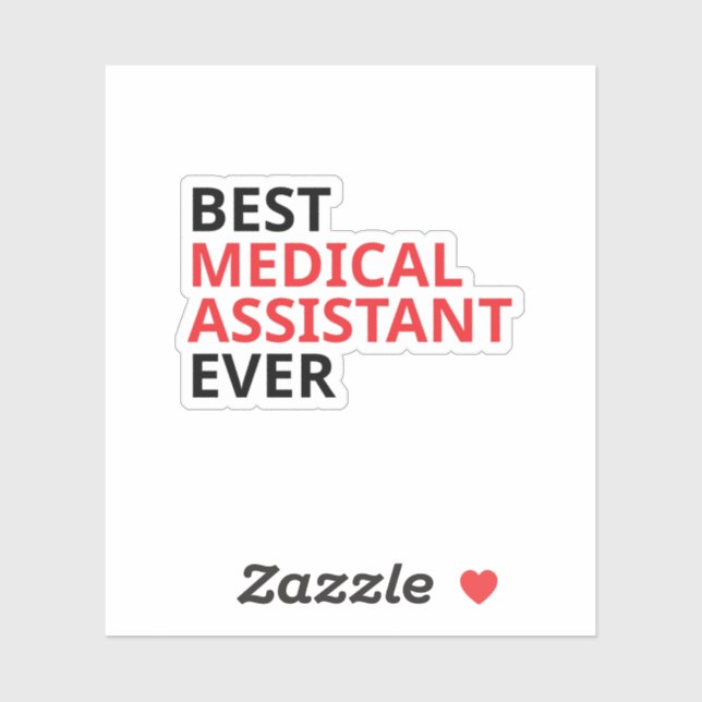 Pegatina Mejor Asistente Médico de la Historia (Hoja)