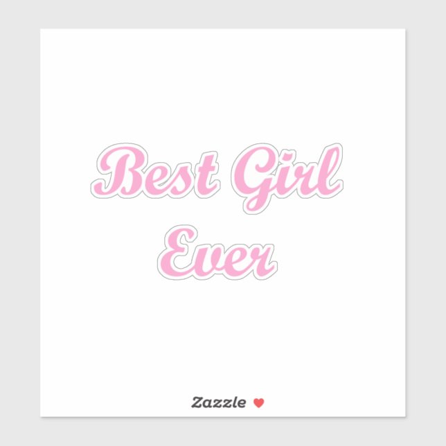 Pegatina Mejor chica de todas (Hoja)