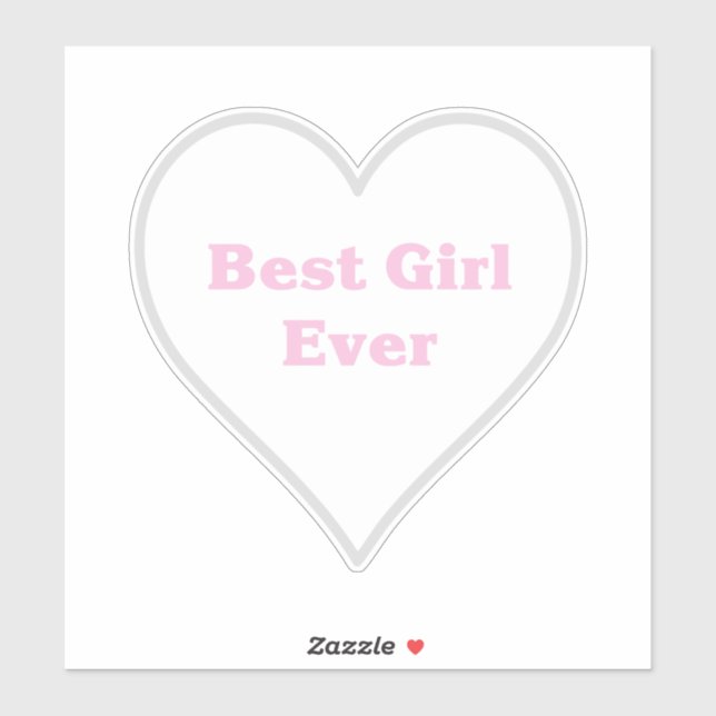 Pegatina Mejor chica de todas (Hoja)