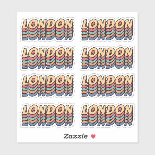 Pegatina Mejor ciudad para visitar Londres - Nombre de la c (Hoja)