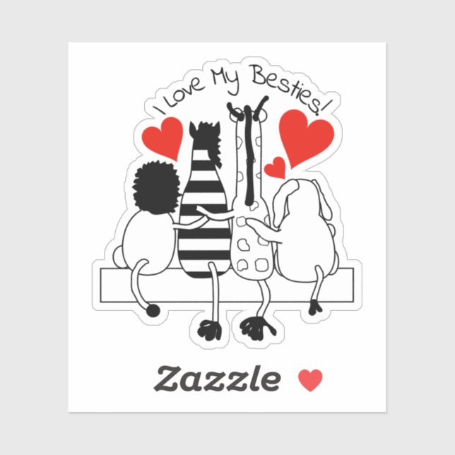 Pegatina Mejor Día de Amigos (Hoja)