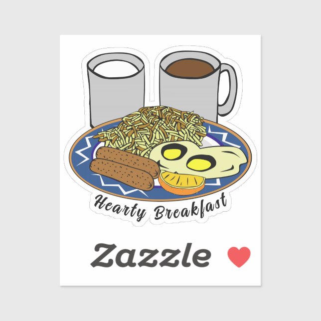 Pegatina Mejor Día de Desayuno (Hoja)