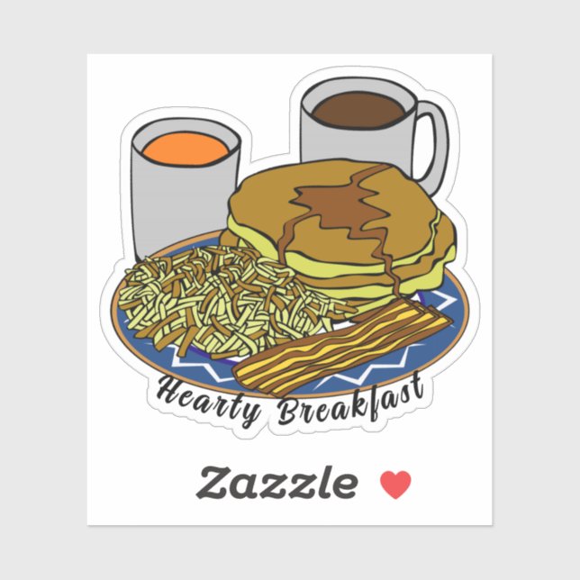 Pegatina Mejor Día de Desayuno (Hoja)