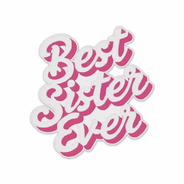 Pegatina Mejor Hermana del Mundo (Anverso)