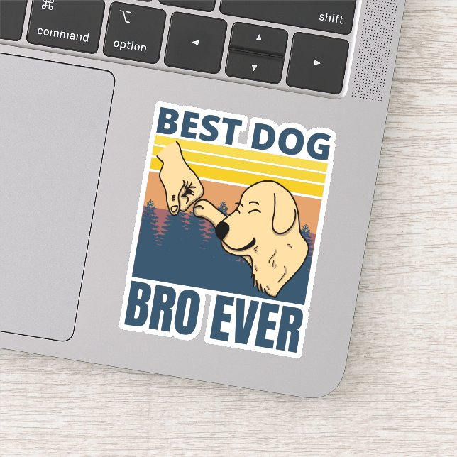 Pegatina mejor hermano de perro de todos los tiempos - aman (Detalle)