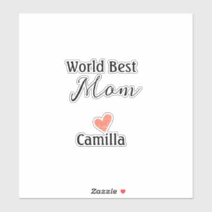 Pegatina Mejor mamá del mundo feliz día de la madre abuela