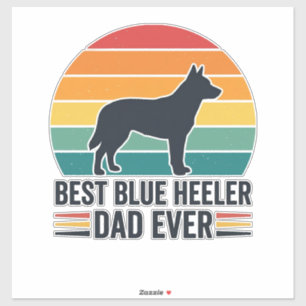 Pegatina Mejor Papá Blue Heeler de Todos los Tiempos Diseño