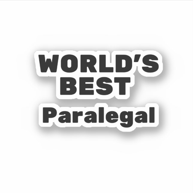 Pegatina Mejor Paralegal del mundo (Anverso)