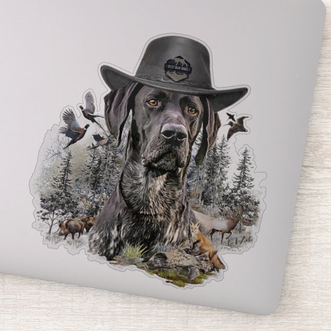 Pegatina Mejor Perro Cazador (GSP) (Detalle)
