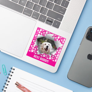 Pegatina Mejor Perro Foto Personalizada Mascota Huella de P