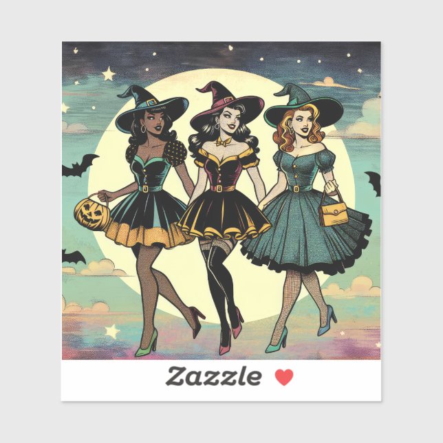 Pegatina Mejores brujas (Hoja)