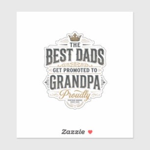 Pegatina Mejores papás ascendidos a diseño de camiseta vint