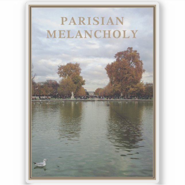 Pegatina Melancolía parisina (Anverso)