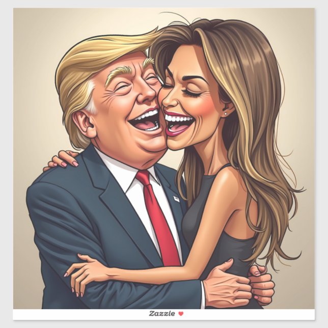 Pegatina Melania Trump (Hoja)