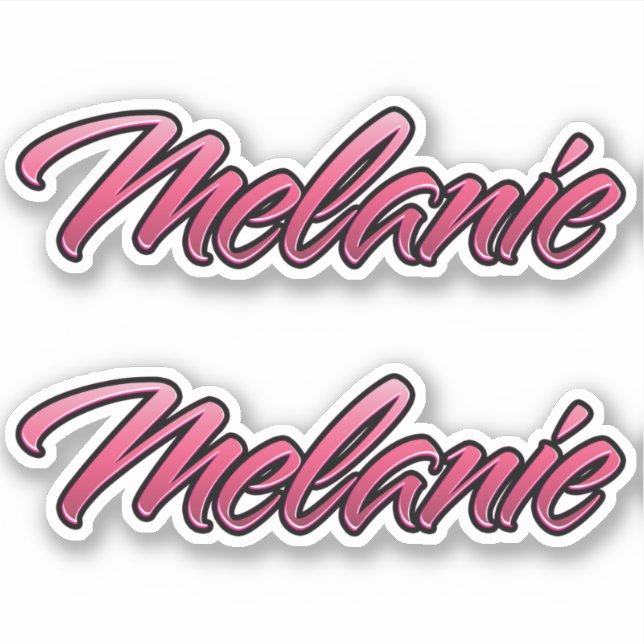 Pegatina Melanie faded pink Aufkleber Sticker Stickerset (Anverso)