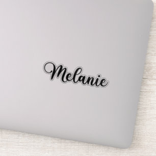 Pegatina Melanie Name - Caligrafía manuscrita