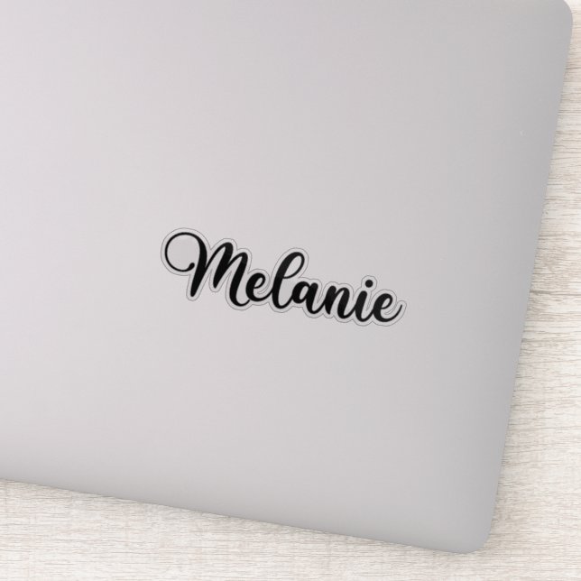 Pegatina Melanie Name - Caligrafía manuscrita (Detalle)