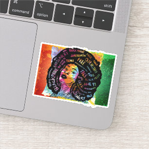 Pegatina Melanin Chica del Mes de la Historia Negra