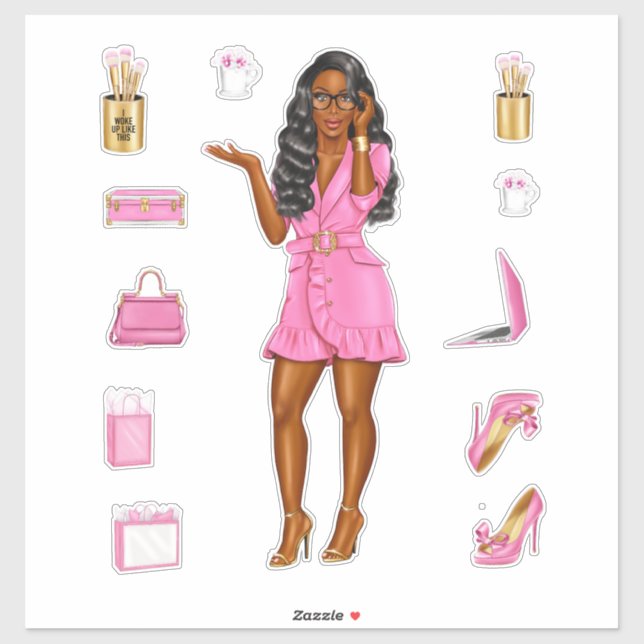 Pegatina Melanin Sis Women Planner Decals (Hoja)