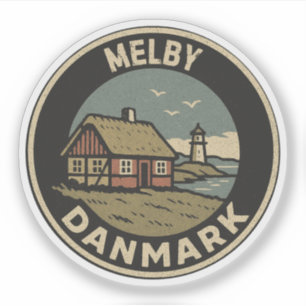 Pegatina Melby, Dinamarca Danmark