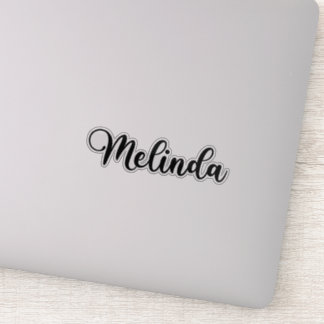 Pegatina Melinda Name - Caligrafía manuscrita