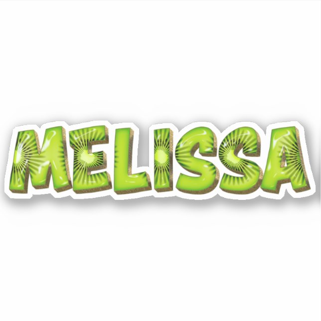 Pegatina Melissa Name Kiwi Design Aufkleber Sticker (Anverso)