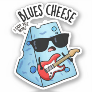 Pegatina Melodía de comida divertida con queso azul