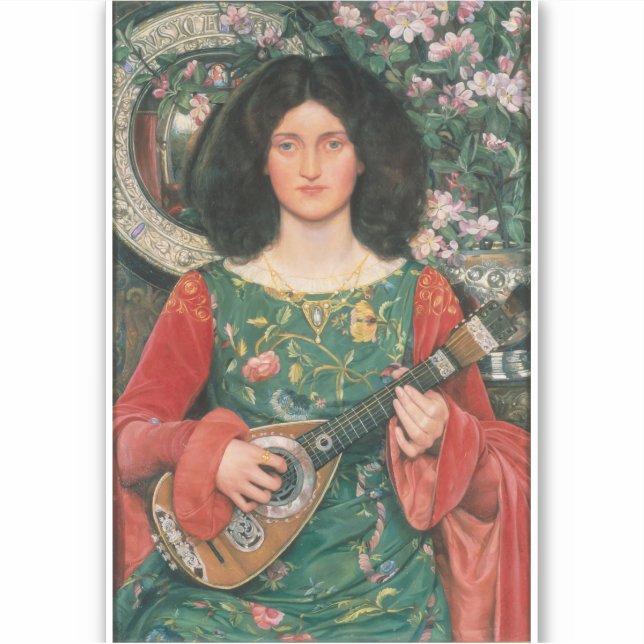 Pegatina Melody (Música), c. 1895/1897, por Kate Bunce (Anverso)