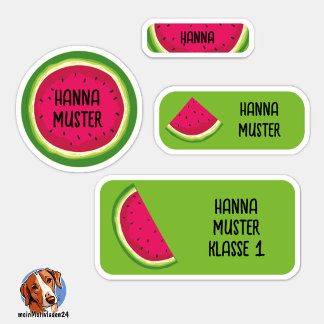 Pegatina Melone Namensaufkleber – 24er Set