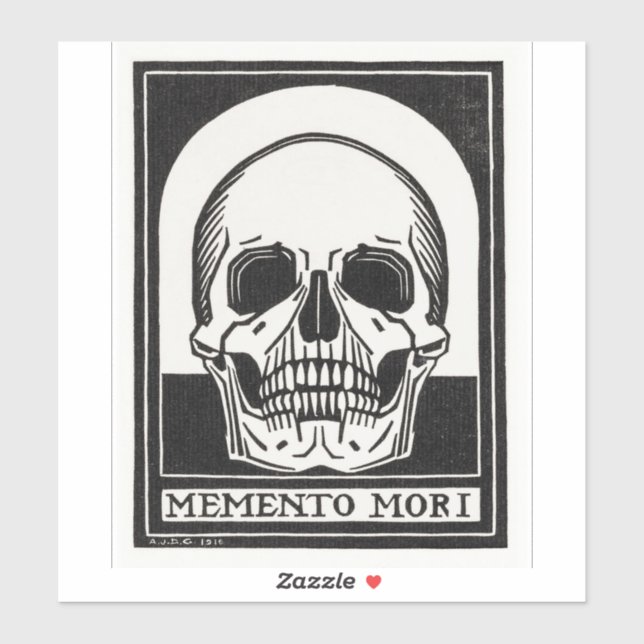 Pegatina Memento Mori (Hoja)